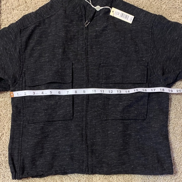 NWT Women’s Max Studio Charcoal Gray Zip-Up Cropped Linen Lightweight Jacket XS - Picture 5 of 10